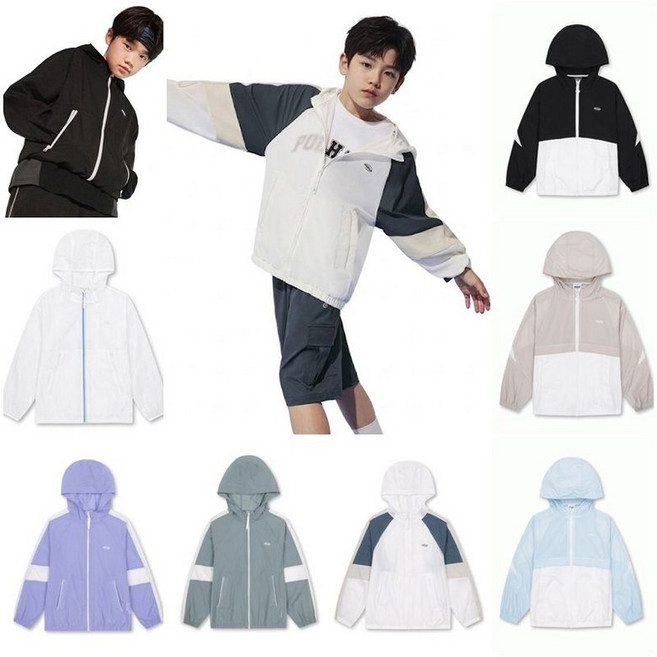 폴햄 키즈 생활방수 경량 바람막이 균일가전 PKF2JJ3513외 NSN423 DAC509