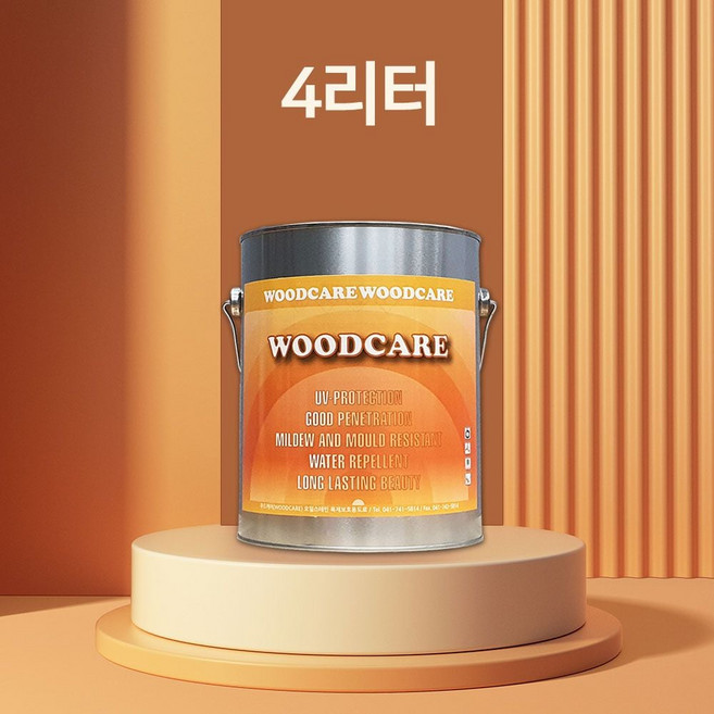 우드케어 오일스테인 woodcare 4리터 one*41096gF, 12.WC-733(호두나무), 1개