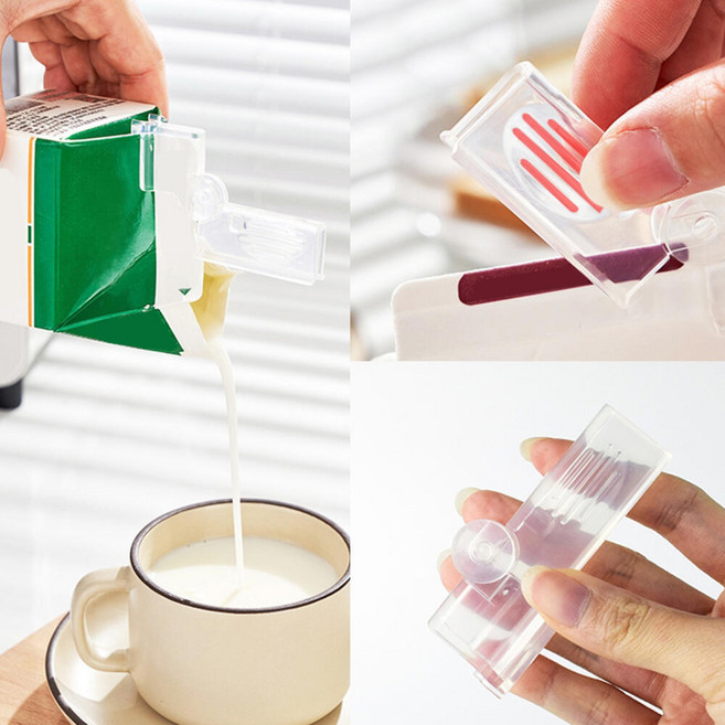우유팩 주스팩 밀봉 마개 밀폐 집게 클립 위생 보관 팩음료 우유팩밀봉