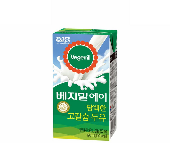 정식품 베지밀 에이 담백한 고칼슘 두유 190ml 48개