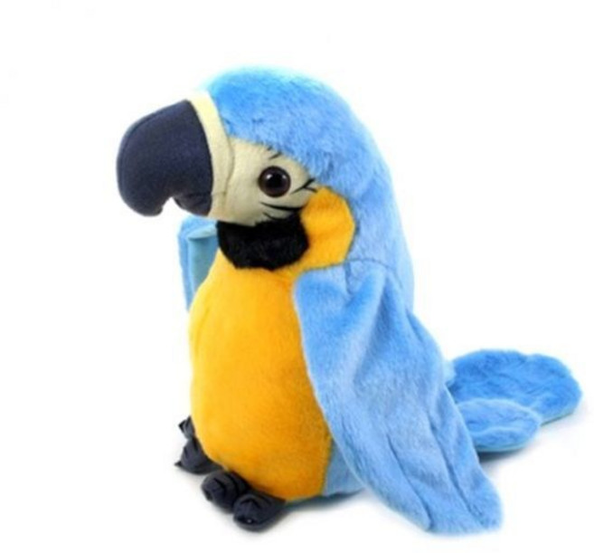 [최고품질 당일발송]로앤제이 당일발송 말 따라하는 앵무새 인형, 21cm, 블루, 1개