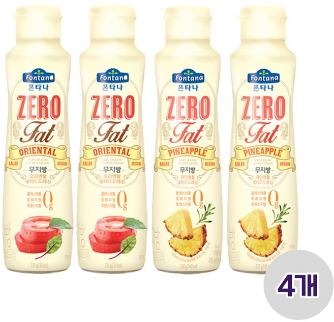 폰타나 무지방 드레싱 소스 (오리엔탈2 파인애플2), 235g