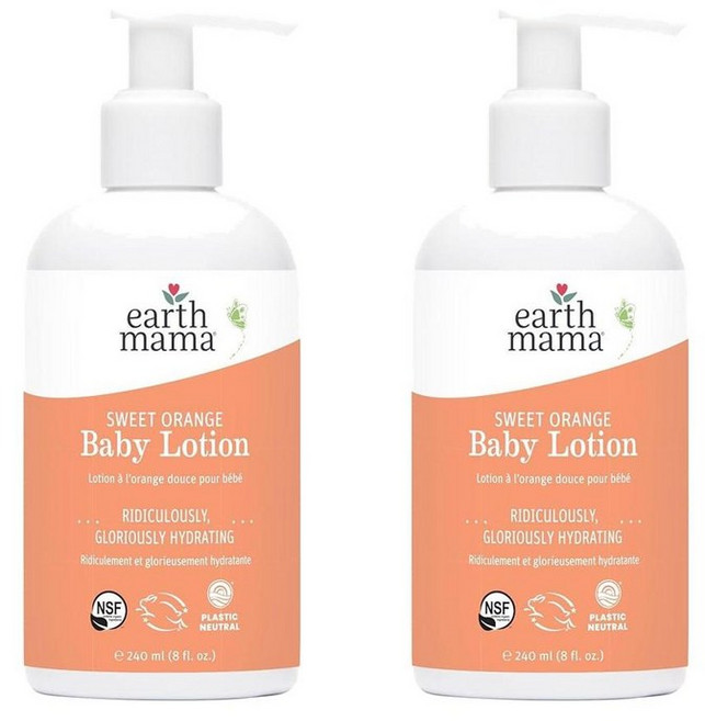 어스마마 베이비 로션 스위트 오렌지 시어 버터 칼렌듈라 & 알로에 240ml, 2개