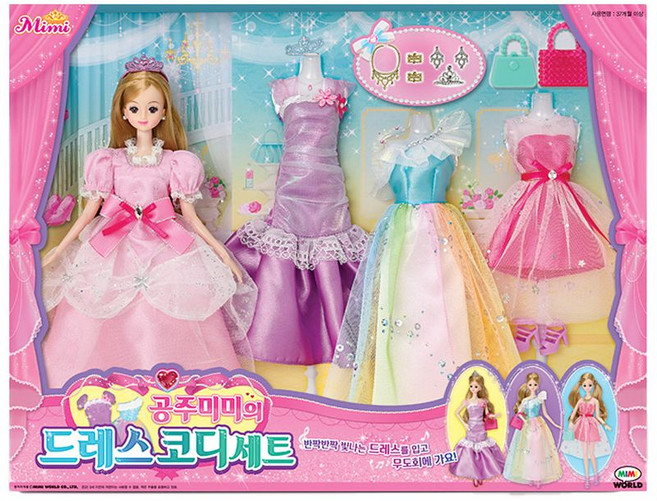 토이마스터 공주미미의 드레스코디 세트 미미인형, 혼합/1개/