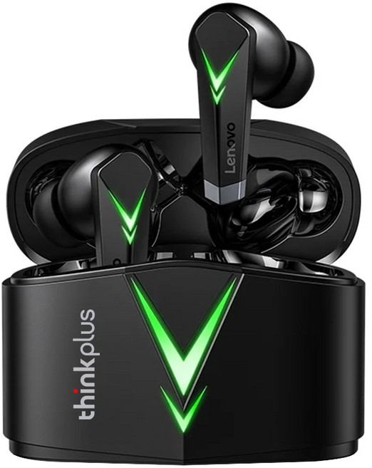 레노버 LP6 무선 TWS 블루투스 게임용 이어폰, Black