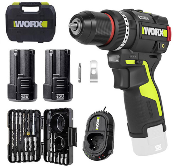웍스 WU135T 2.5듀얼패키지 해머드릴 12V 스마트클러치 충전 드릴 드라이버 WORX 너구리해외쇼핑