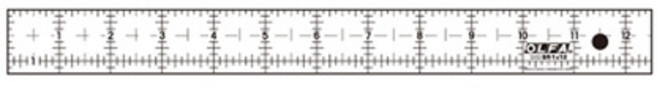 올파 퀼트용 자 QR-1X12 퀼트룰러 Ruler 방안자 OLFA, 1개