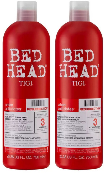 [영국발송] 티지 베드헤드 레벨 3 TIGI Bed Head Level 3 레저렉션 샴푸 앤 컨디셔너 Resurrection Shampoo & Conditioner, 750ml, 2개