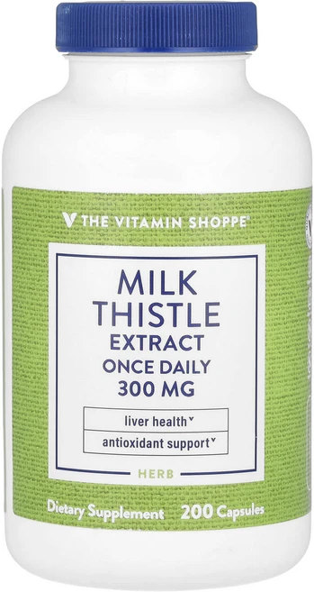 몸관리하세요 겨울입니다 The Vitamin Shoppe 밀크시슬 추출물 300mg 캡슐 200정 특별관리진행, TheVitaminShoppe밀크시슬추출물300mg캡슐, 1개 - 쿠팡