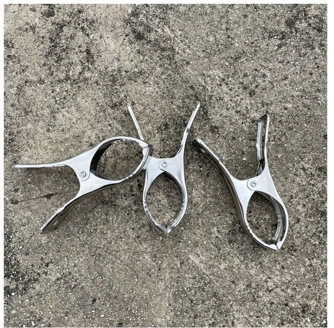 루마온 스텐 빨래 집게 대형 12cm 이불 고정 베란다 옥상 8개 세트