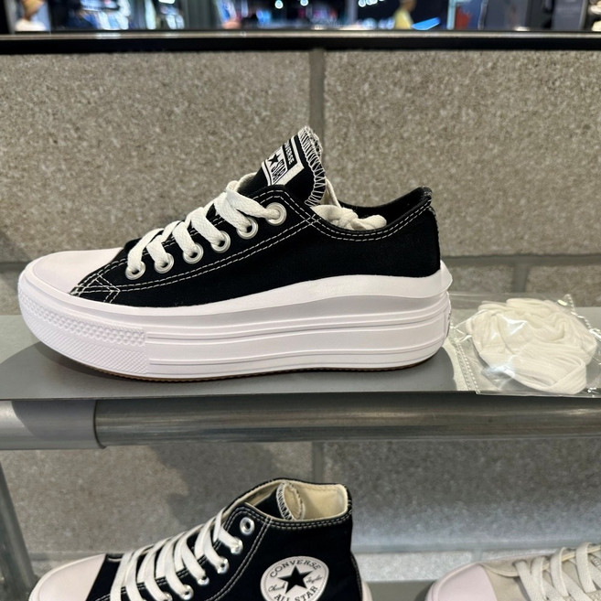 [백화점매장판] 컨버스 척테일러 올스타 무브 스니커즈 블랙 570256C+베어긱스 신발끈(사은품)