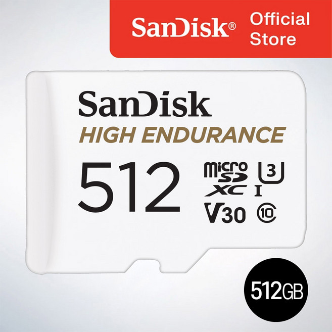 샌디스크코리아 공식인증정품 마이크로 SD 카드 SDXC High Endurance 하이엔듀런스 블랙박스 CCTV 전용 QQNR 512GB, 1개