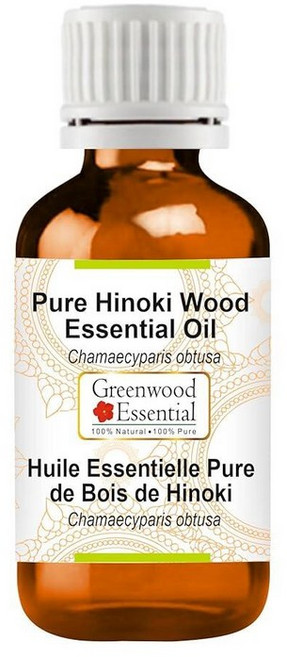 Greenwood Essential Hinoki 우드 에센셜 오일 (Chamaecyparis obtusa) 순수 | 끈적이지 않음 기름지지 경량 남성 및 여성 모든 피부 타입