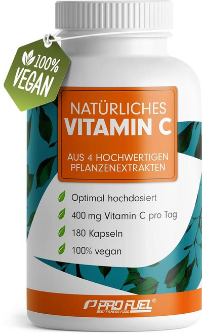 독일 프로퓨엘 Profuel Vitamin C Capsules 내추럴 비타민C 400mg 캡슐, 2개, 180정