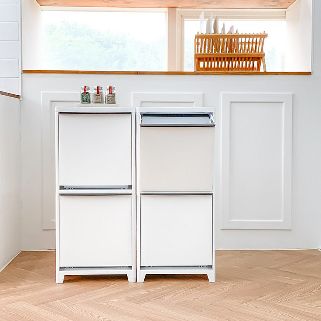 프랑코 스탠드 분리수거함2단 2세트(80L), 단품