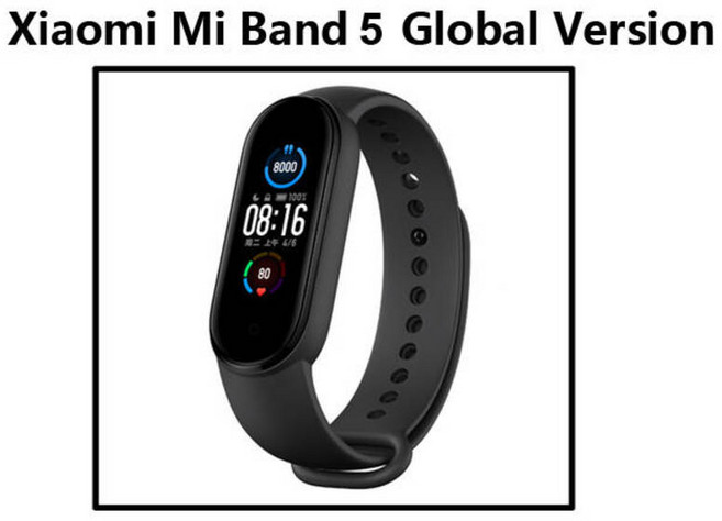 Xiaomi Mi Band 5 스마트 팔찌 피트니스 트래커 혈액 산소 심박수 모니터 수면 단계 수영 스포츠 APP 푸시 알람, Mi Band 5 Global