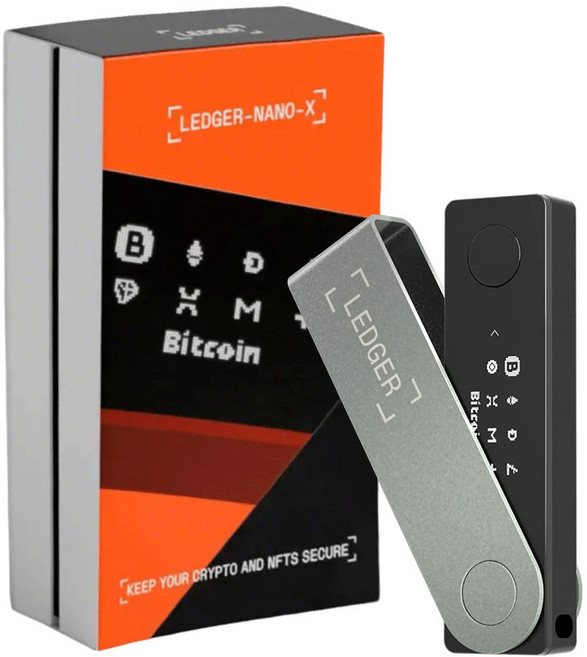 Ledger Nano X 암호화폐 하드웨어 지갑 블루투스 연결 콜드월렛 비트코인 가상화폐 보관 정품, 1개, 1GB