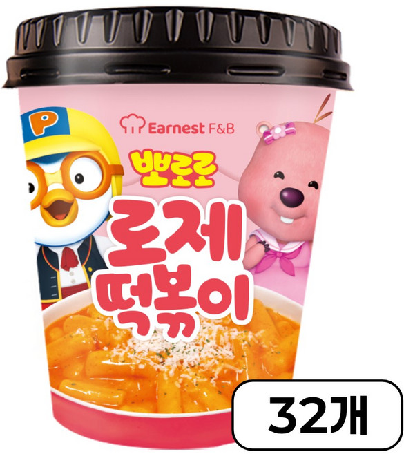 뽀로로 로제 떡볶이 115g 5개, 32개