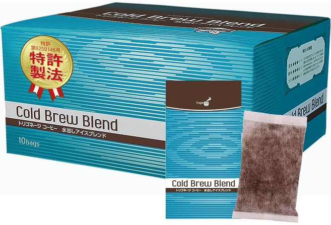 Trigonage /trigonage 일본직구 트리고니지 커피 아이스커피 냉침커피 팩 40잔 분량 35g 10 봉지 네츄럴 소재 트리고네린 함유, 사이즈