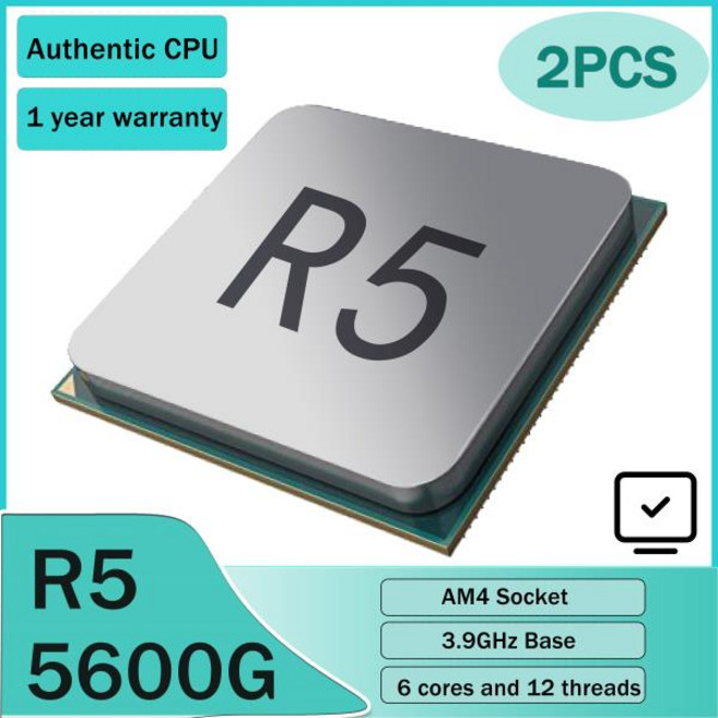 2PCS AMD R5 5600G | 6코어 12스레드 + Vega7 별도의 그래픽이 없는 상자 중고