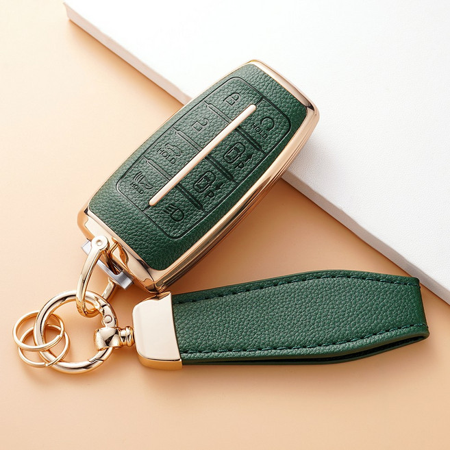 WonRay 호환 제네시스 키케이스 G80 GV80 G70 GV70 8버튼 스마트 TPJP-Jnss, J-8버튼, 민트그린