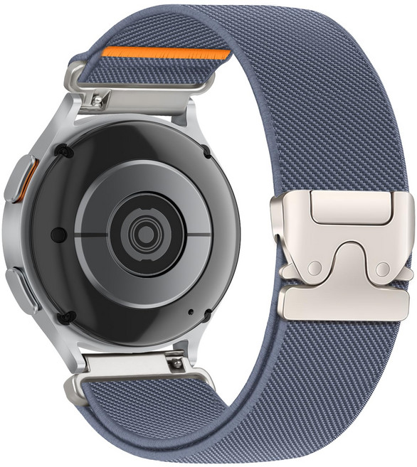 Fegwilde 갤럭시워치호환 나일론 자석형 파라슈트 버클 스트랩 밴드 20mm 22mm, 블루 그레이