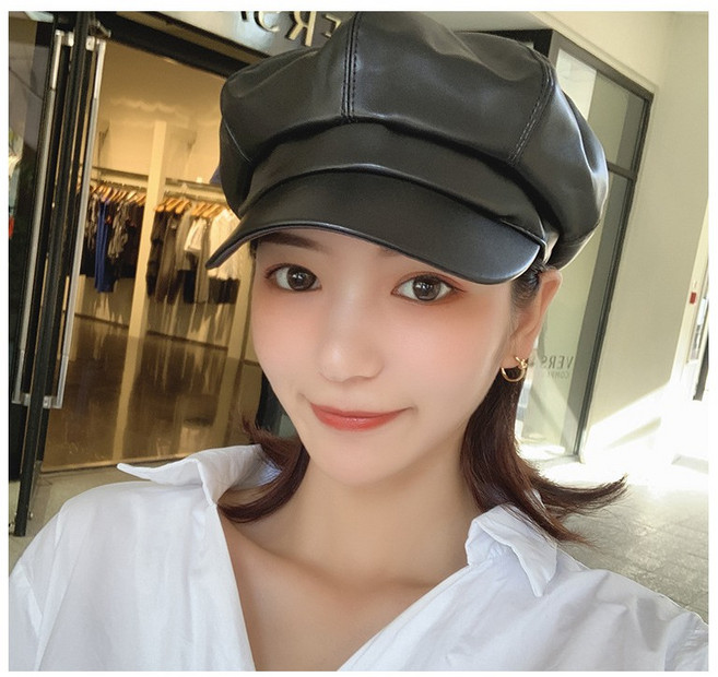素面八角報童帽