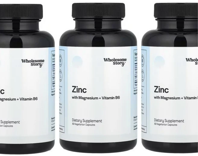 마그네슘 및 비타민 B6 함유 아연 홀섬 스토리 베지 캡슐, 3개, 60정 - 쿠팡
