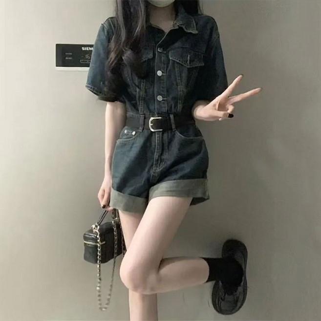 SELEAD 여름 데님 점프슈트녀