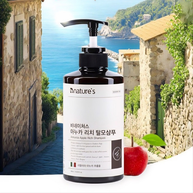 비네이쳐스 아누카리치 탈모 샴푸, 1개, 480ml