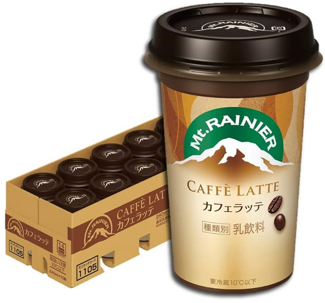 Amazon.co.jp 모리나가 유업 마운트레이니어 dark roast 액체 카페라떼 1케이스 | Mt.RAINIER 커피 카페라떼 음료 커피 음료 냉장 냉동 택배 10개 (