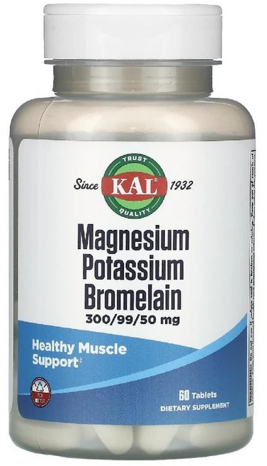 KAL 마그네슘칼륨 브로멜라인 60정, 1개 - 쿠팡