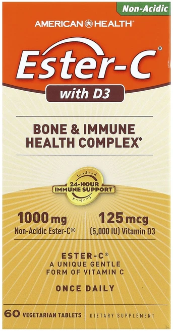 American Health Ester-C D3 함유 베지 정제 60정, AmericanHealthEsterCD3함유베지정제60, 1개 - 쿠팡