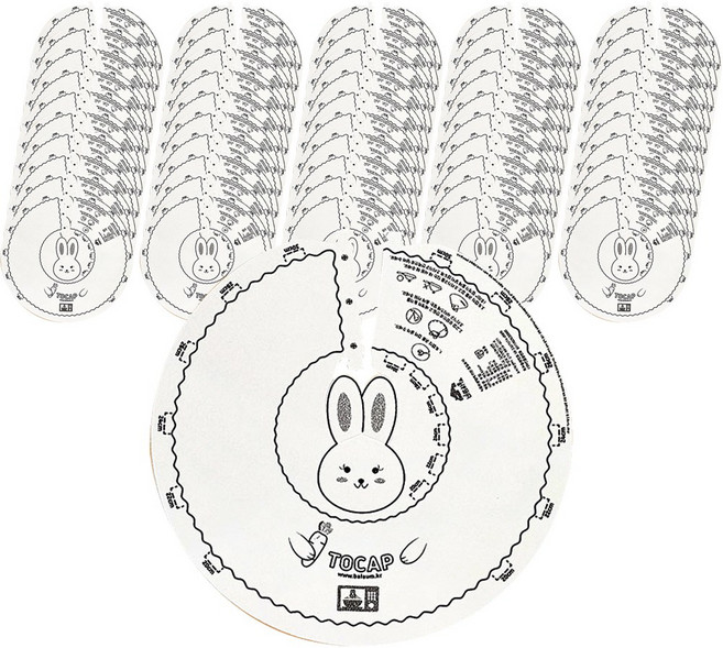 토캡 후라이팬 기름튐방지 종이 덮개, 100개, 30cm