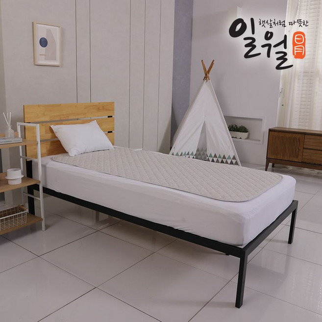 일월 애쉬 아이보리 초절전형 워셔블 카본 탄소 전기매트 카본매트 싱글