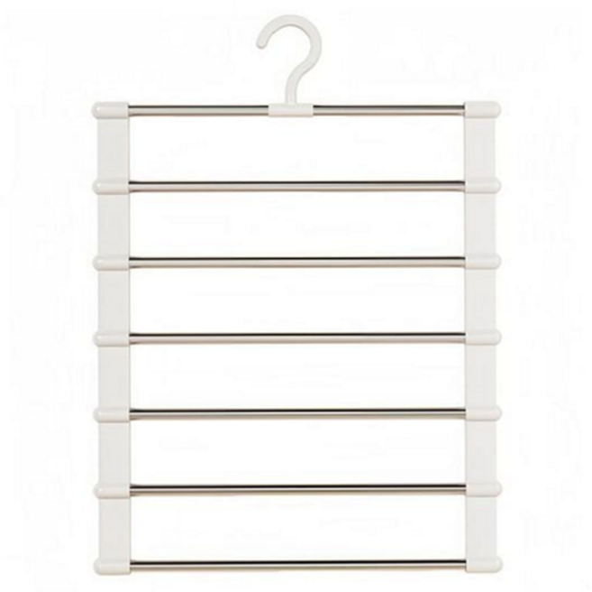 6단 바지 걸이 튼튼한 다단형 슬랙스 바지 걸이 스커트 보관 옷걸이 스테인리스 스카프 넥타이 다용도