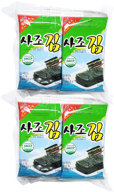 사조 사조김 1.8g x 20봉 도시락김, 20개