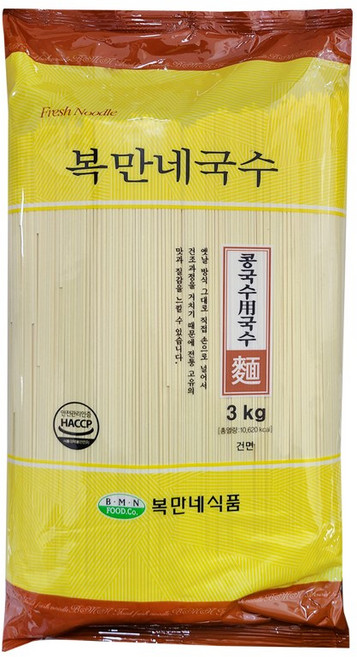 복만네식품 콩국수면, 3kg, 2개