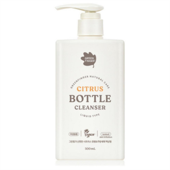 그린핑거 산뜻한 시트러스 젖병 앤 주방세제 액상형, 16개, 500ml