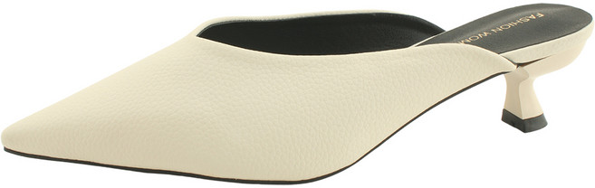 스틸레토힐 뮬 미들힐 블로퍼 슬리퍼 5cm