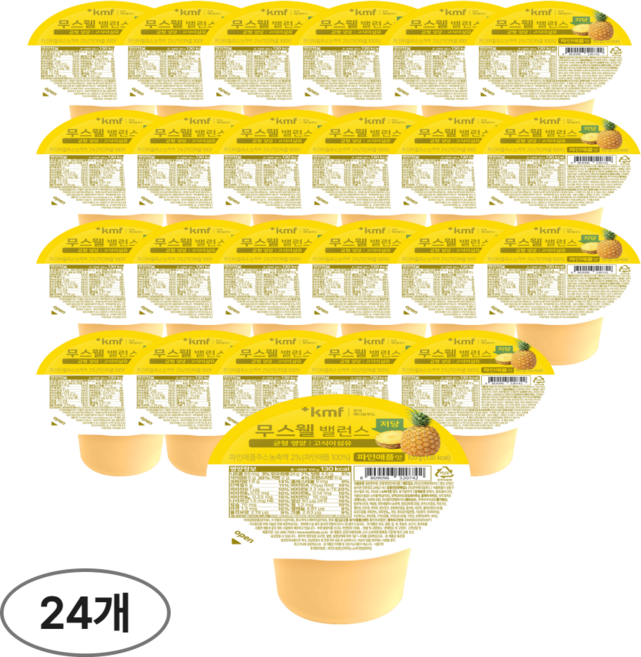 메디푸드 무스웰 밸런스 저당 파인애플 균형 영양 푸딩 24개, 100g