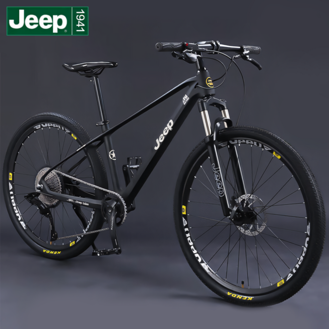 Jeep 지프 랭글러 2세대 MTB 산악자전거 마그네슘 일체형 프레임 유압식 브레이크, 나이트 블랙, 30단/유압식 브레이크, 26인치, 1개