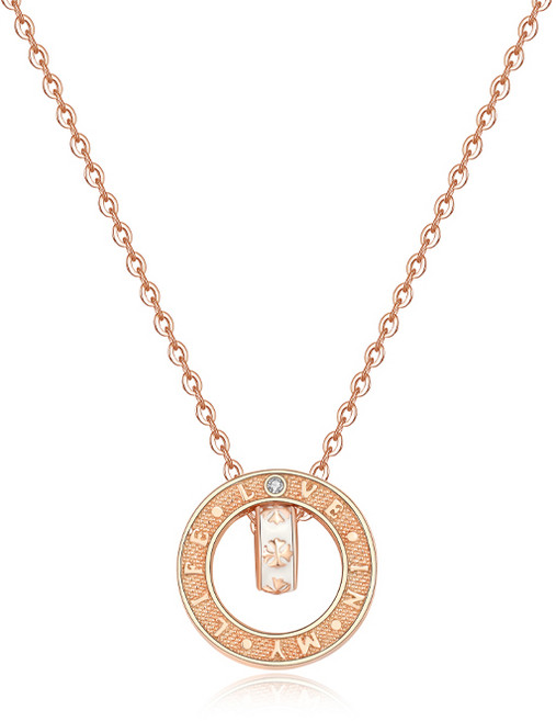 YANGTA 18k패션도금팬던트 행운의 쌍고리 목걸이