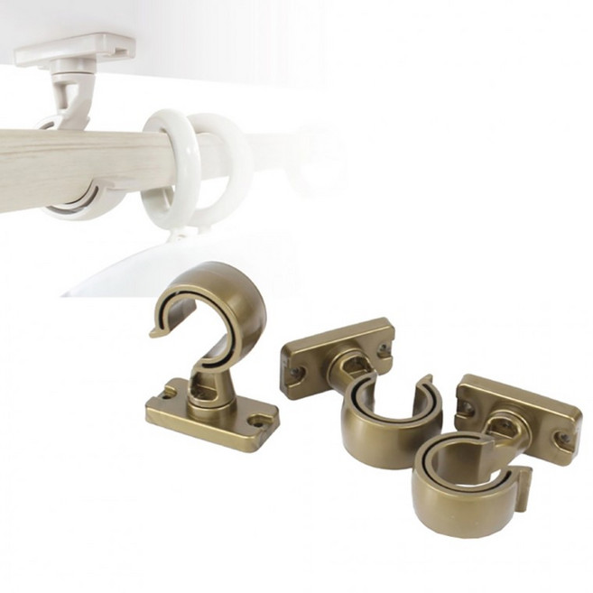 방향조절 커튼브라켓 3P 35파이용 커튼설치 회전식, 1개, 회전식35mm 커튼브라켓3P 아이보리