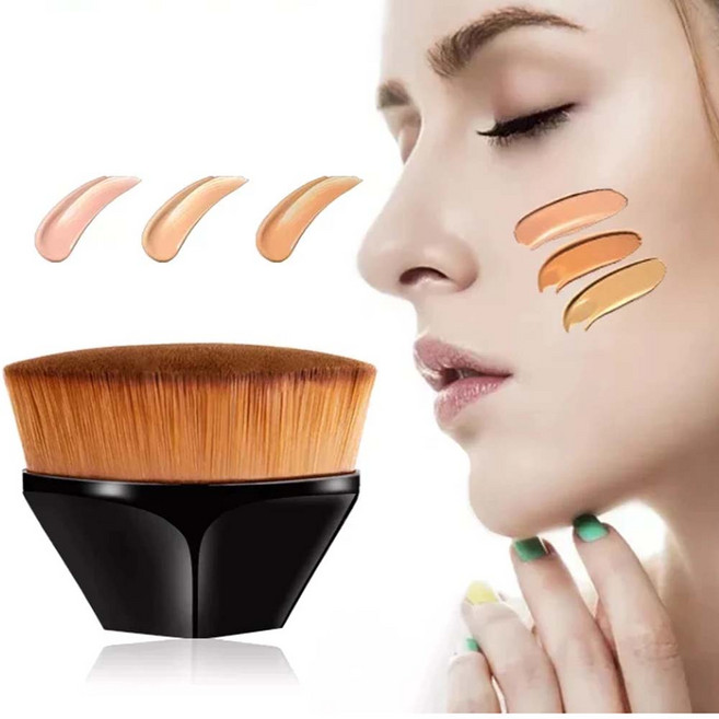 6각브러쉬 메이크업 파우더 페이스 휴대용 화장 미용, 1개