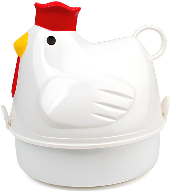 꼬끼오 계란찜기 4구, 화이트, 1개