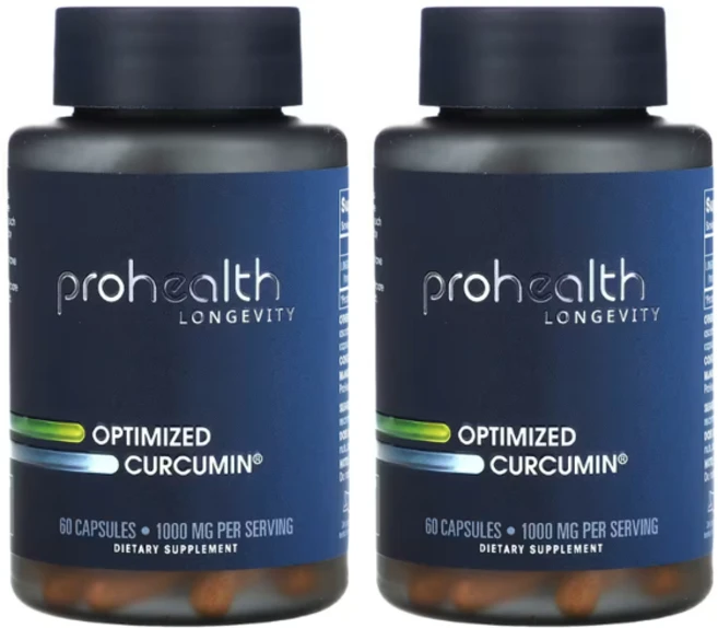 프로헬스 최적화 롱비다커큐민 1000mg 강황 LONGVIDA Curcumin 쿠르쿠미노이드, 2병, 2개, 60정 - 쿠팡