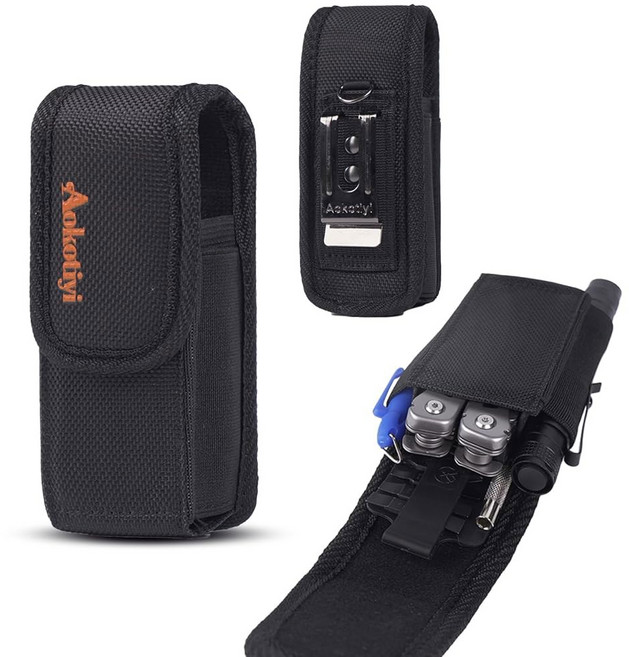 멀티툴 시스 - 벨트 클립 및 루프가 있는 마그네틱 클로저 EDC 파우치 정리함 레더맨 웨이브 플러스 윙맨 차지 서지 슈퍼 툴 300 시그널 프리 P2 / P4 4-4.5 인치와