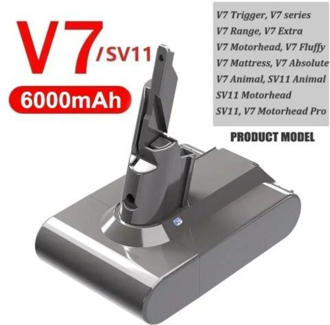 V6 V7 V8 V10 충전식 Bateria SV10 SV11 SV12 DC59 DC62 진공 청소기 배터리 DC58 배터리 소니 배터리 셀, V7 6000mAh