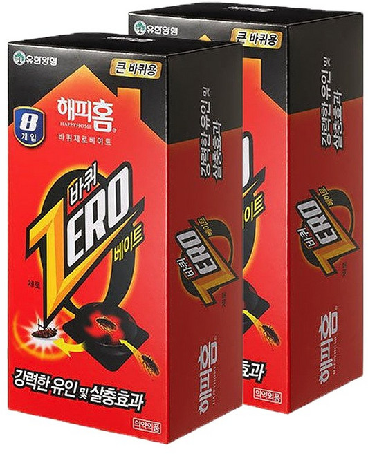 해피홈 바퀴 제로 베이트 살충제 큰바퀴용, 2개